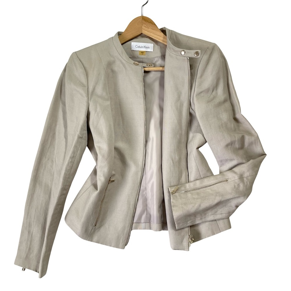 Calvin Klein Women's Beige Suit Jacket